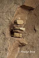 One of many small cairns in the 'cairn graveyard', Joint Trail, Canyonlands National Park, UT