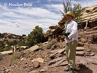 On the trail approaching the Slot canyon, Joint Trail, Canyonlands National Park, UT