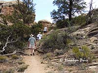 On the trail approaching the Slot canyon, Joint Trail, Canyonlands National Park, UT