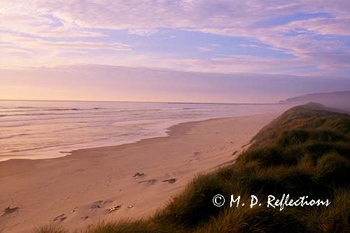 Evening comes to the beach, South Jetty and Dunes, near Florence, OR