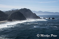 Coastline with wisps of fog, Cape Meares, OR