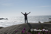 Carl on top of a sand dune, Cape Sebastian, OR