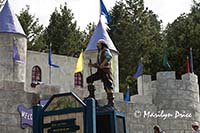 Pirate statue overlooks the countryside, Colorado Renaissance Festival, Larkspur, CO