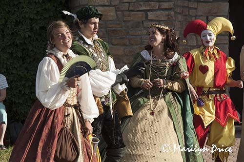 Actors gather at the entrance to sing a farewell song, Colorado Renaissance Festival, Larkspur, CO