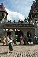 Actors gather at the entrance to sing a farewell song, Colorado Renaissance Festival, Larkspur, CO