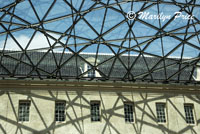 Glass ceiling over the center courtyard of the Maritime Museum, Amsterdam, Netherlands