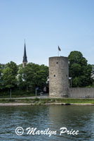 Former fortifications, unidentified town, Rhine Gorge, Germany