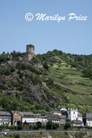 Gutenfels Castle and the town of Kaub, Rhine Gorge, Germany