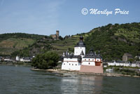 Pfalzgrafenstein Castle and Gutenfels Castle, Rhine Gorge, Germany