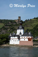 Pfalzgrafenstein Castle and Gutenfels Castle, Rhine Gorge, Germany