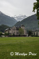 Hotel and mountains, Interlaken, Switzerland