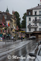 Rainy streets of Interlaken, Switzerland