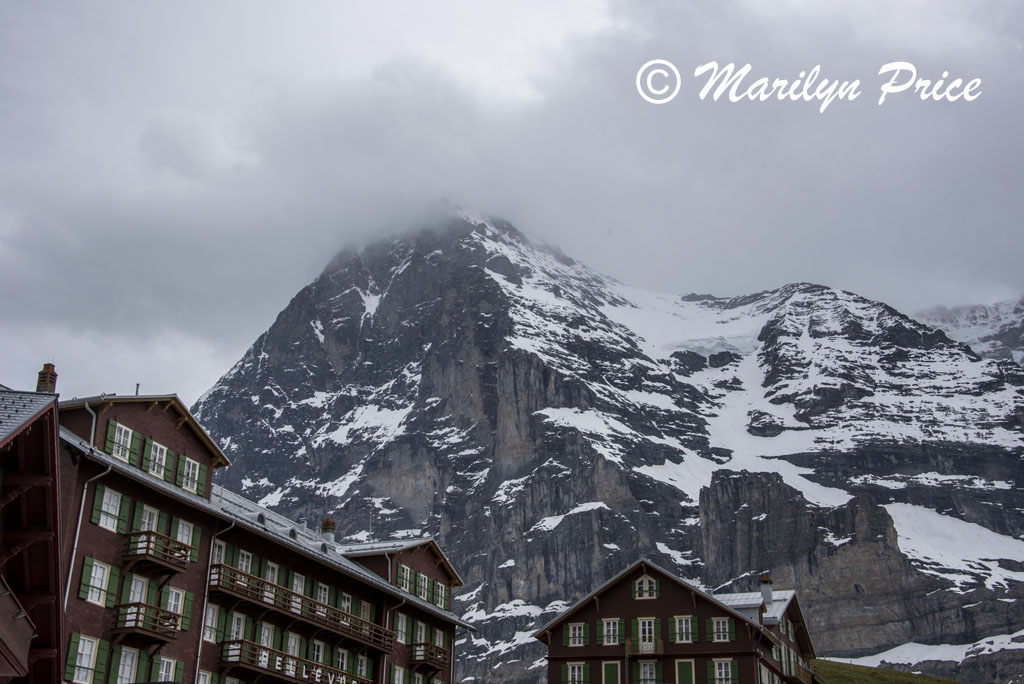 Cloud shrouded mountains around Grindelwald, Switzerland