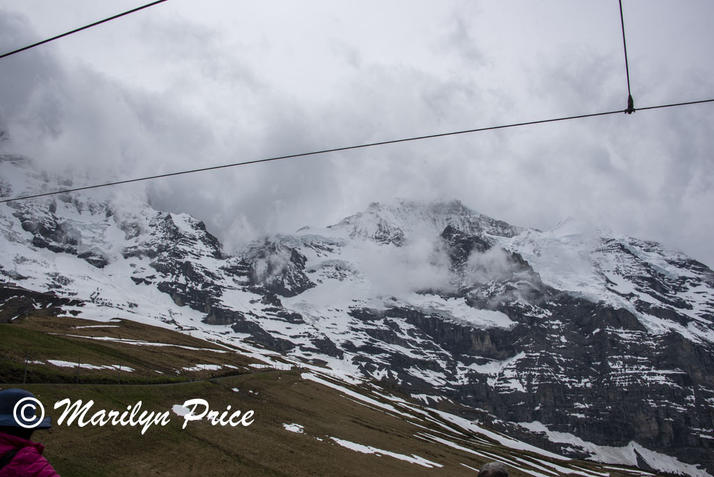 Cloud shrouded mountains around Grindelwald, Switzerland