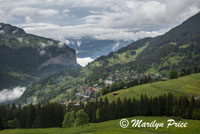 Town of Wengen from above, Wengen, Switzerland