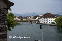 Chaff Bridge, oldest bridge in the city, Lucerne, Switzerland