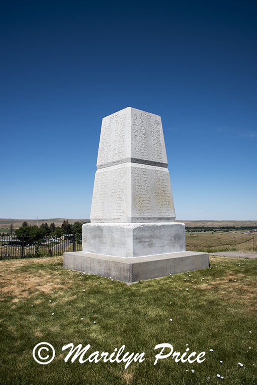 Monument atop Last Stand Hill, Little Bighorn Battlefield National Monument, MT