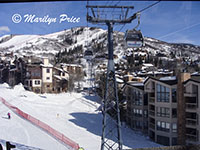 Going up on the gondola, Steamboat Springs, CO