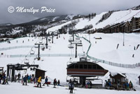 Ski area and two lifts (Preview and Christie Express), Steamboat Springs, CO