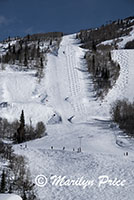 Ski area from our balcony, Steamboat Springs, CO