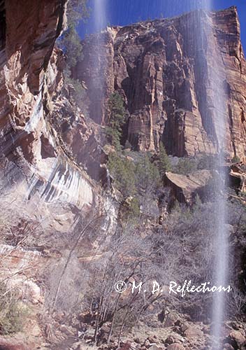 Unnamed waterfall between Middle and Lower Emerald Pools, Zion National Park, UT