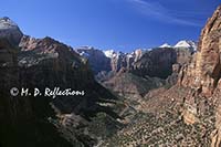 West Temple, Sundial, Altar of Sacrifice from Canyon Overlook, Zion National Park, UT