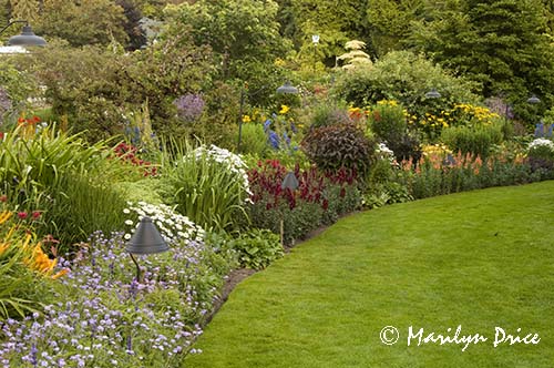 Flowerbed on the edge of the concert grounds, Butchart Gardens, Victoria, BC