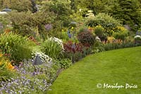 Flowerbed on the edge of the concert grounds, Butchart Gardens, Victoria, BC