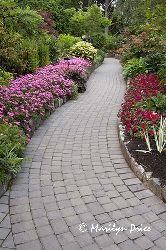 Path through the gardens at Butchart Gardens, Victoria, BC