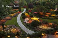 Sunken Gardens after dark, Butchart Gardens, Victoria, BC