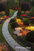 Sunken Gardens after dark, Butchart Gardens, Victoria, BC