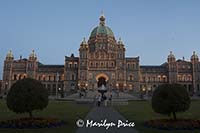 British Columbia Parliament Building at night, Victoria, BC