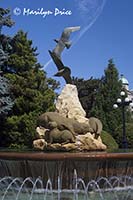 Fountain on the grounds of the British Columbia Parliament Building, Victoria, BC