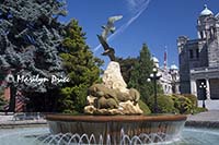 Fountain on the grounds of the British Columbia Parliament Building, Victoria, BC