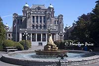 Fountain on the grounds of the British Columbia Parliament Building, Victoria, BC