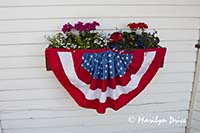 Patriotic flowers, Wyoming Territorial Prison and Old West Park, Laramie, WY