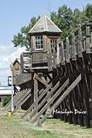 Guardhouse in the stockade of the Wyoming Territorial Prison and Old West Park, Laramie, WY