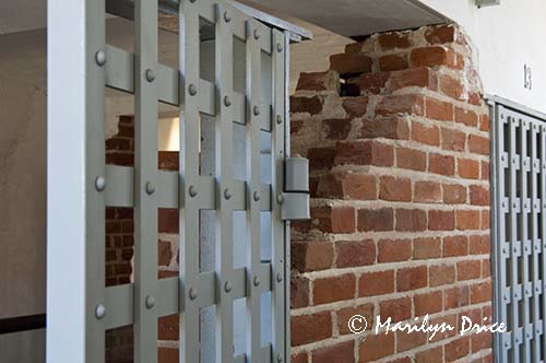 Some of the excavations revealing the original cells at the Wyoming Territorial Prison and Old West Park, Laramie, WY