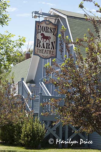 Sign and entrance to the Horse Barn Theater, Wyoming Territorial Prison and Old West Park, Laramie, WY