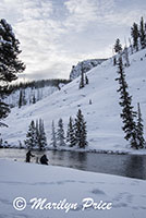 Two photographers on the banks of the Madison River, Yellowstone National Park, WY