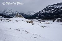 Soda Butte, Barronette Peak, and other mountsins, Lamar Valley, Yellowstone National Park, WY