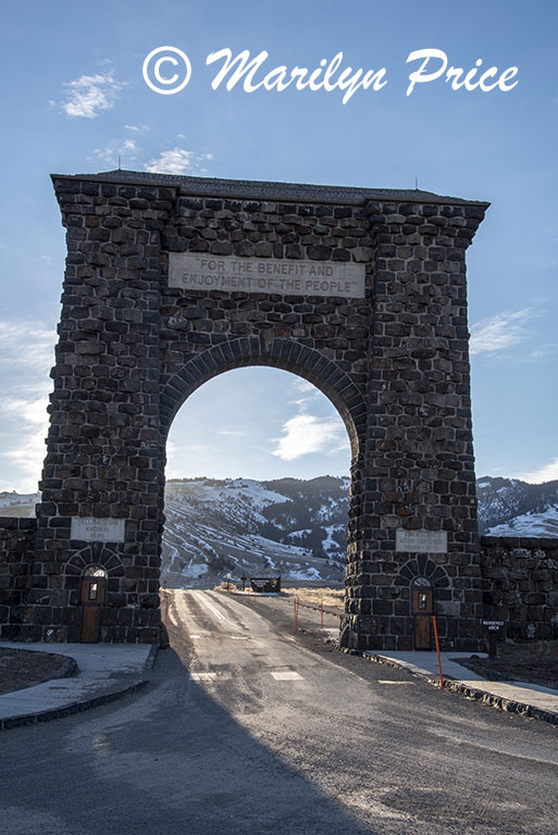 Original entrance arch to Yellowstone National Park, Gardiner, MT