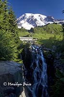 Mt. Rainier and Myrtle Falls